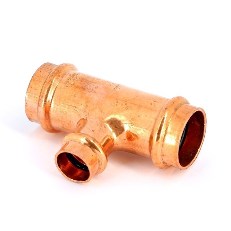 Тройник пресс 28x18x28 медный IBP P513002818028 - Вид №2