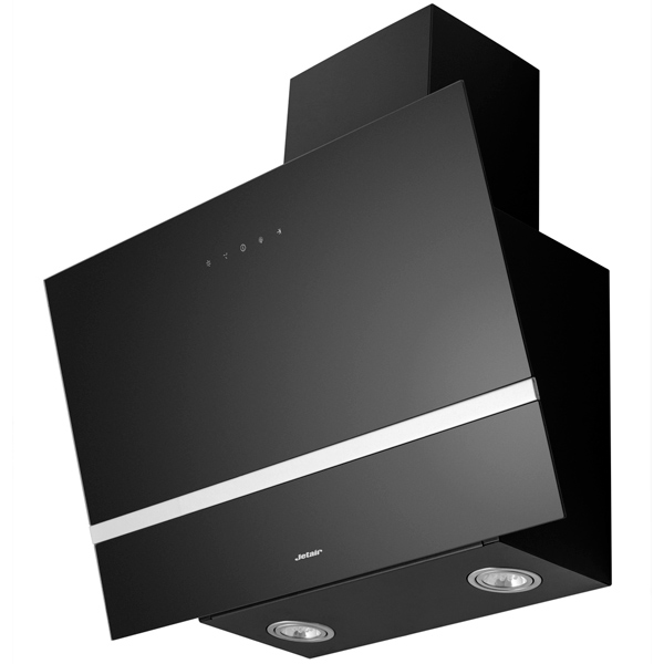 9014722 Вытяжка наклонная Jetair CLIFF 60/A/BL черный/серебристый STDN-0018503 - Вид №1