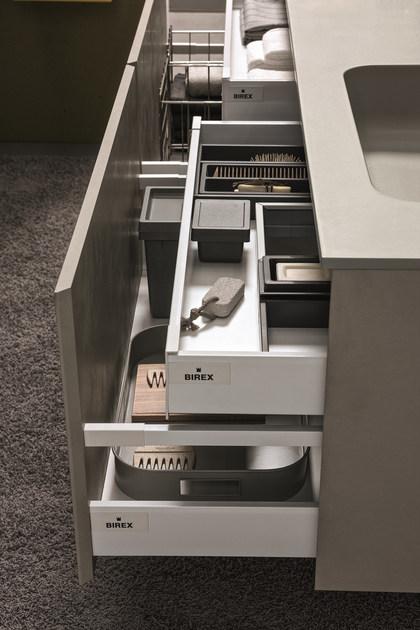 Birex Тумба под умывальник из лакированного меламина с зеркалом 45 sun-id-1498381 - Вид №3