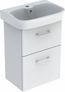 9616321001 IDO Glow Square мойка с основанием для умывальника, с двумя ящиками, 500 мм, белый