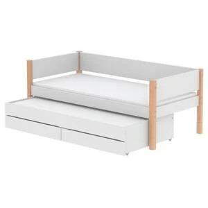 Кушетка Flexa White с дополнительным спальным местом, 190 см, белая лакированная