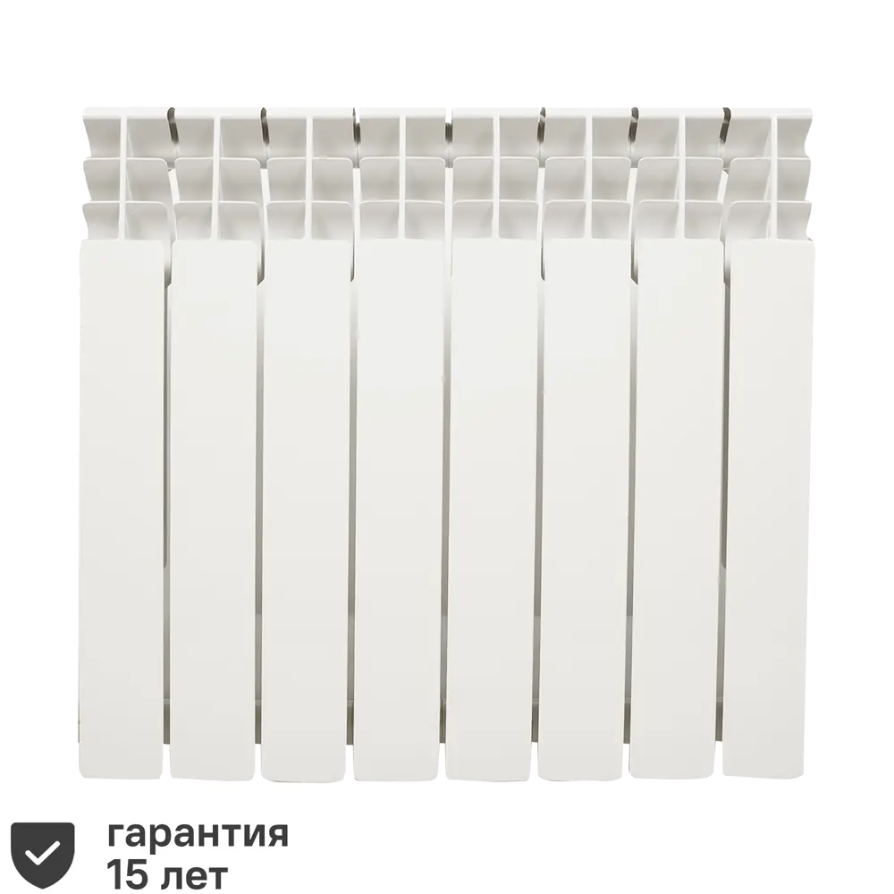 Радиатор секционный Monlan Aluminium 500/96 8 секций боковое подключение алюминий белый STLM-2076307