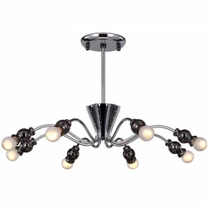 Люстра дизайнерская Bundle черная хром 1597-8P SUPERNW БЕЗ ПЛАФОНОВ 057166 Черный