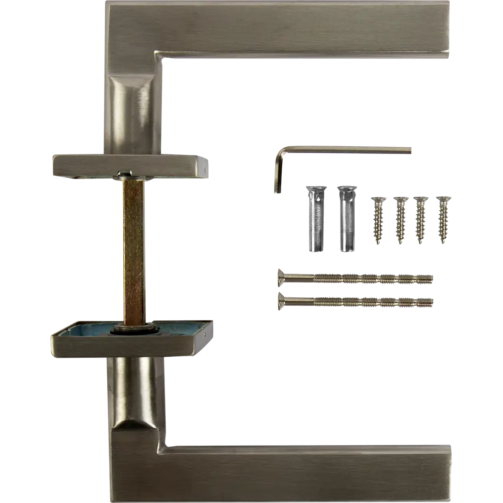 Ручка дверная на розетке Apecs H-2050-Inox-Skinpack, цвет нержавеющая сталь ARMEX STLM-2168177 - Вид №2