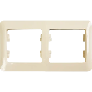 Рамка Schneider Electric Glossa для розеток и выключателей - 2 поста, бежевая 86710223