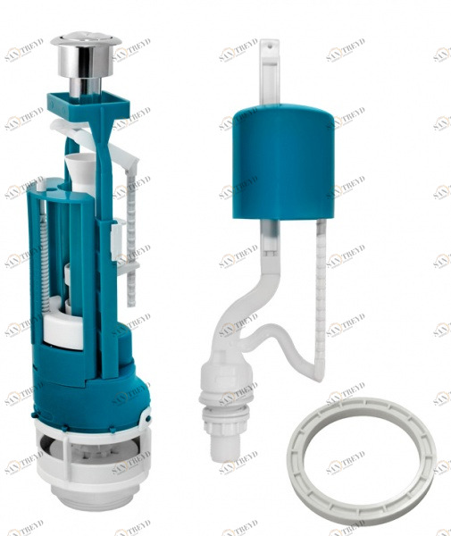 Арматура Инкоэр кнопка хром. 2-х уровн.нижн.подв. (СБ2-НпрНРФ-АА-КК) (5-3-3-5) СБ2-НпрНРФ-АА-КК 14138