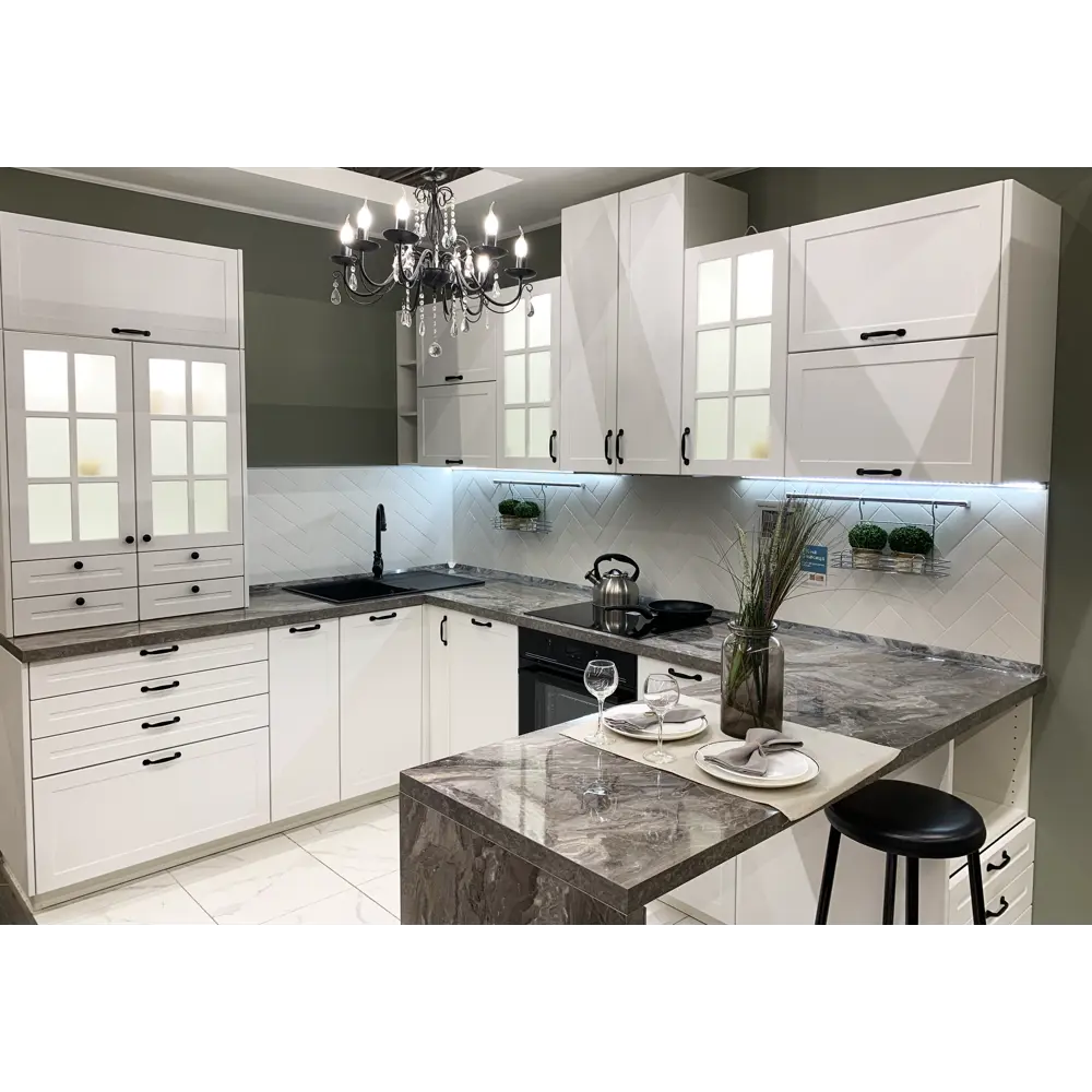 Фасад кухонный DELINIA ID Ньюпорт 44.7×76.5 см матовый белый с филенкой 82010396 STLM-0017286 - Вид №5