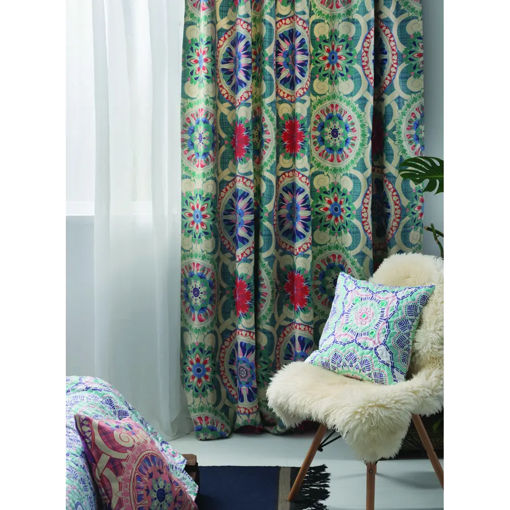 Наволочка декоративная стёганая Boho, 40x40 см, цвет синий 82041965 STLM-2146118 Santreyd - Вид №5