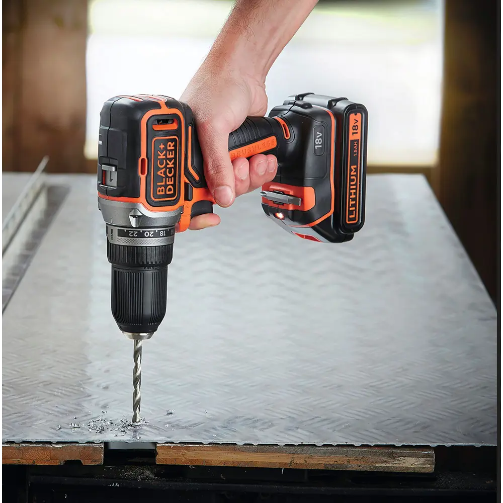 Дрель-шуруповерт аккумуляторная бесщеточная Black&Decker BL186N-XJ, 18 В без АКБ и ЗУ 82729968 STLM-2113075 BLACK + DECKER  - Вид №10