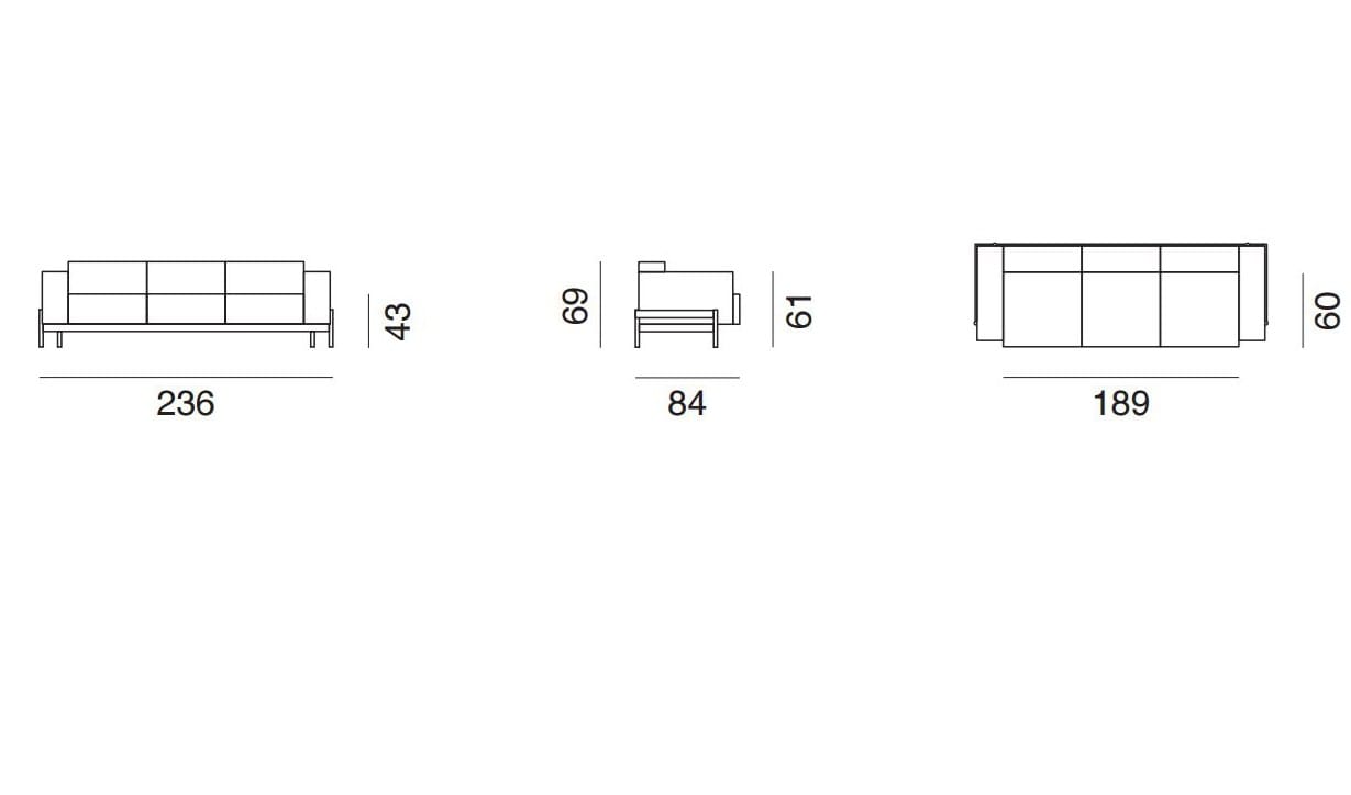 3-местный кожаный диван de Sede DS-21 ARCH-00050202 - Вид №4