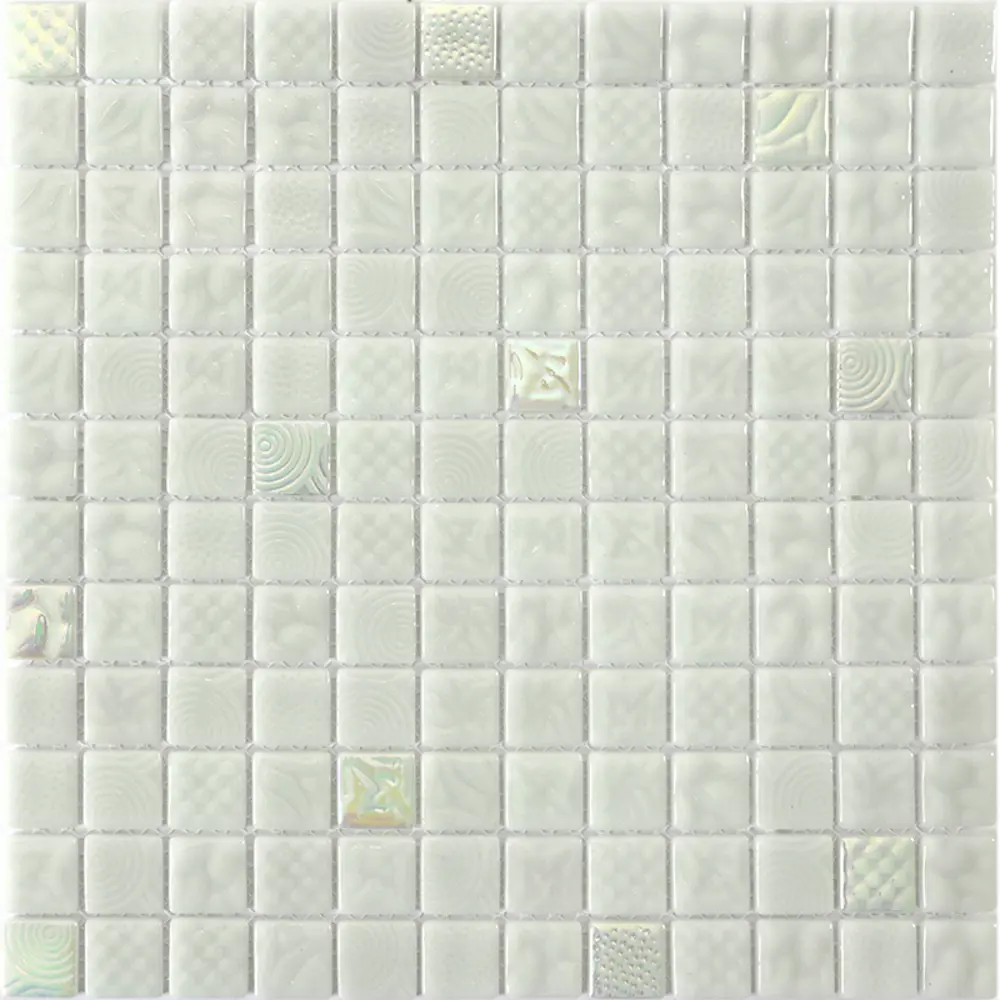 Мозаика стеклянная Natural STP-WH003-L 31.5x31.5 см цвет белый перламутровый 84830283 STLM-2202811 Santreyd Steppa