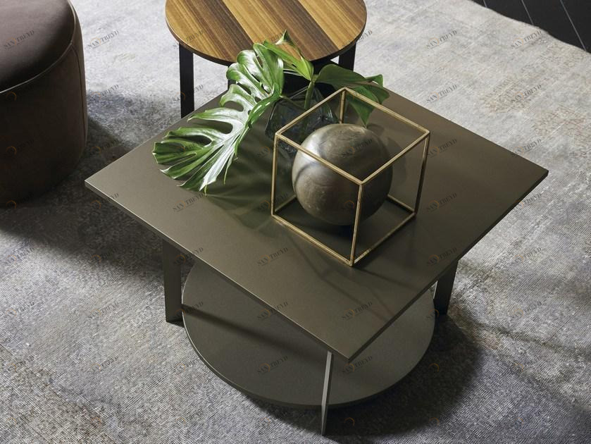 EmmeBi Квадратный лакированный деревянный журнальный столик sun-id-1459931