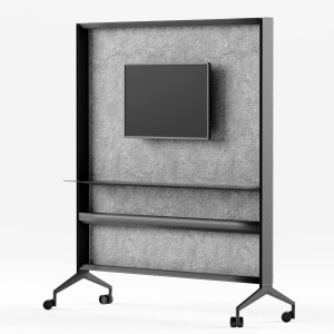 Мультимедийный тотем / офисная перегородка из алюминия и войлока