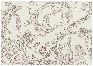 GAN Ковер из шерсти с рисунком Chain stitch