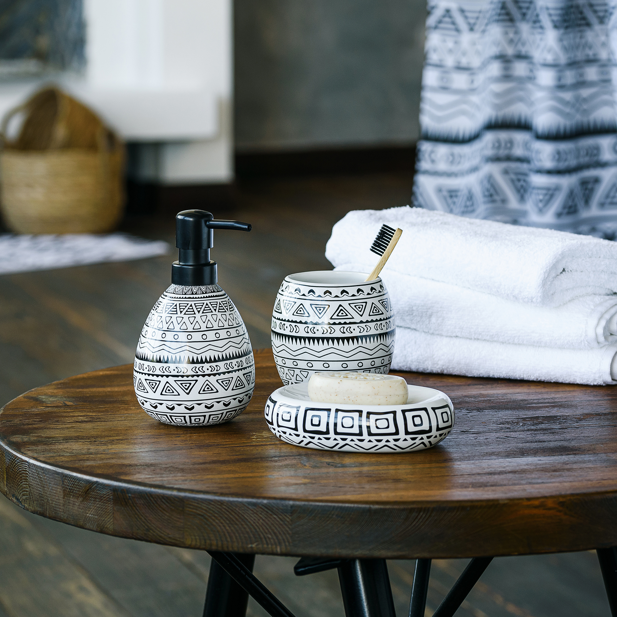 83425110 Ёршик для унитаза цвет чёрный/белый Nomads STLM-0041237 MOROSHKA  - Вид №5