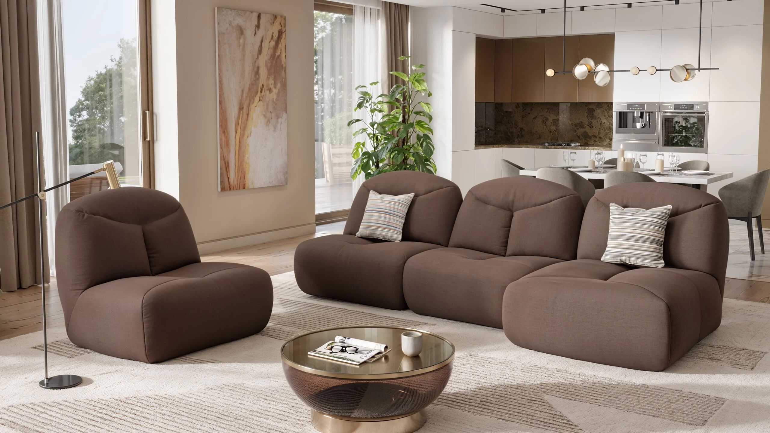 Диван с полуостровом Sofanella Molise ARCH-00059984 - Вид №2