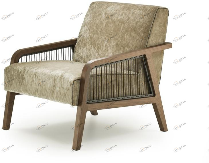 i 4 Mariani Кресло с обивкой из ткани с подлокотниками Woody sun-id-1365590