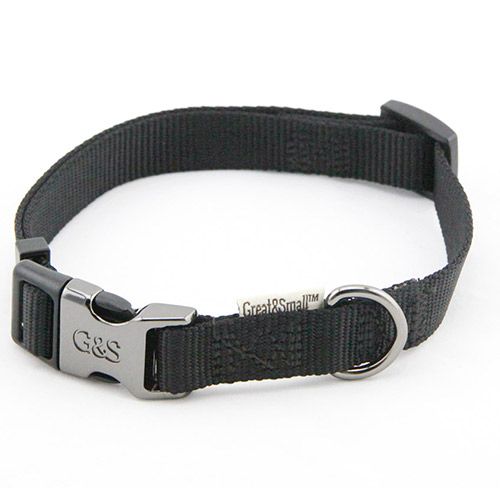 ПР0041946 Ошейник для собак 10x200-350мм нейлон Чёрный Great&Small 