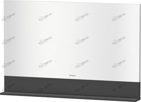VE757004949 Vero Зеркало с полочкой внизу Графит матовый, декор Duravit