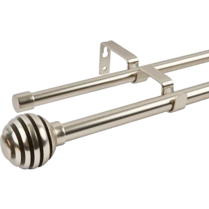 Настенный карниз раздвижной двухрядный Elip d16/19 мм 160-300 см металл цвет никель 89440699 STLM-2134777