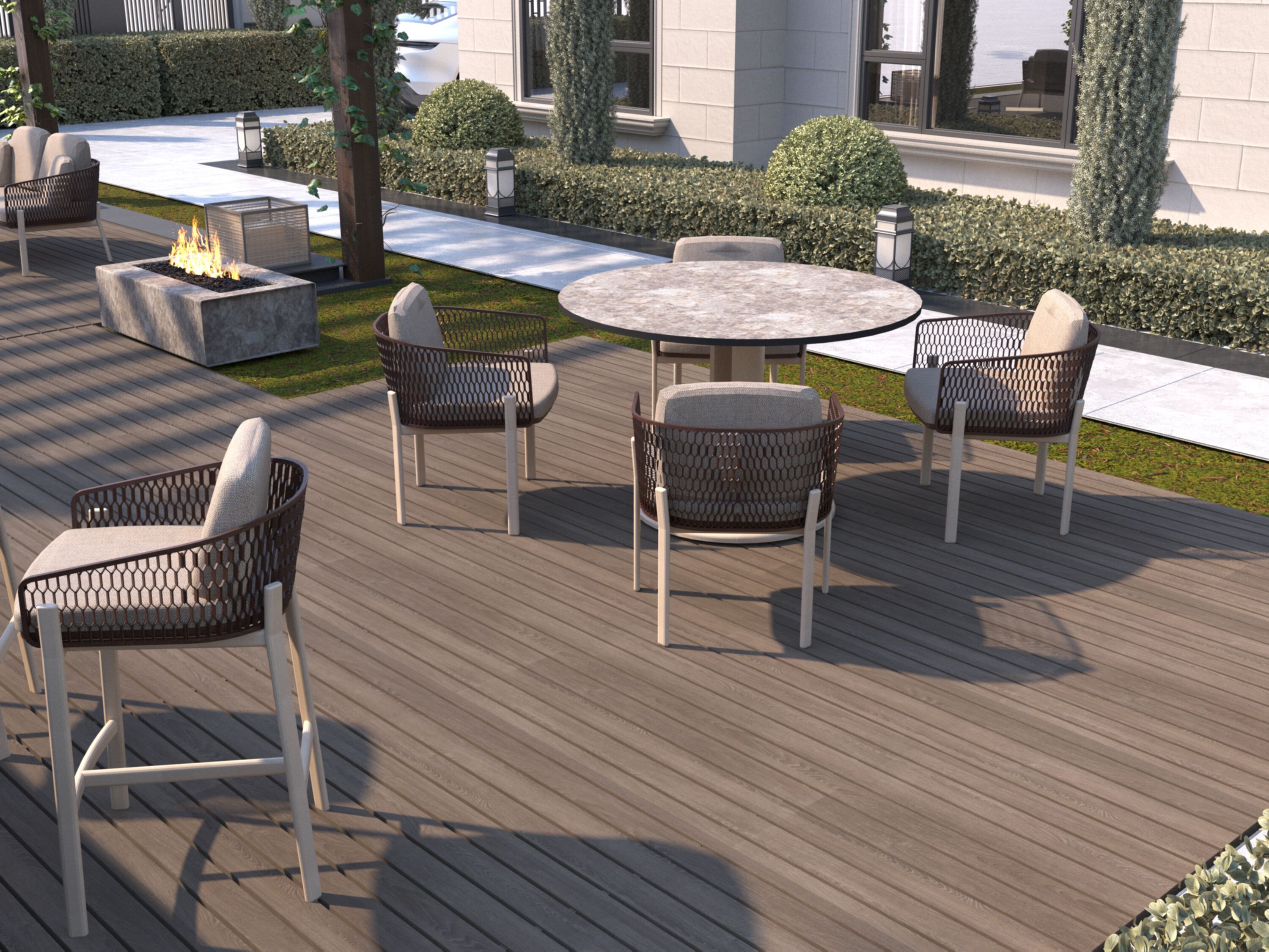 Алюминиевый стул с порошковым покрытием с подлокотниками 10Deka Isla ARCH-00097677