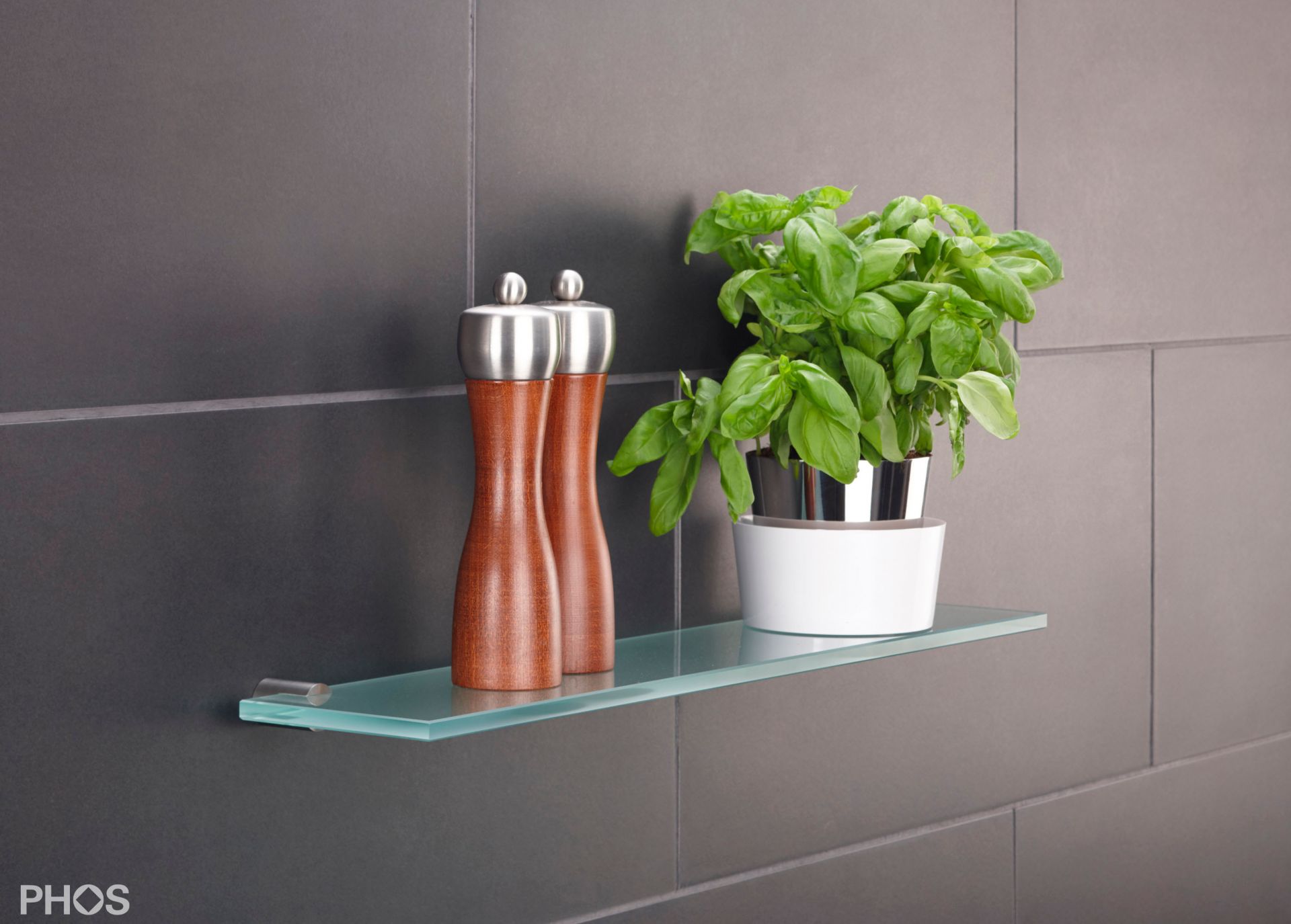 GTE24-34 Полкодержатели стеклянные для полок толщиной 10-12 мм. PHOS  - Вид №1