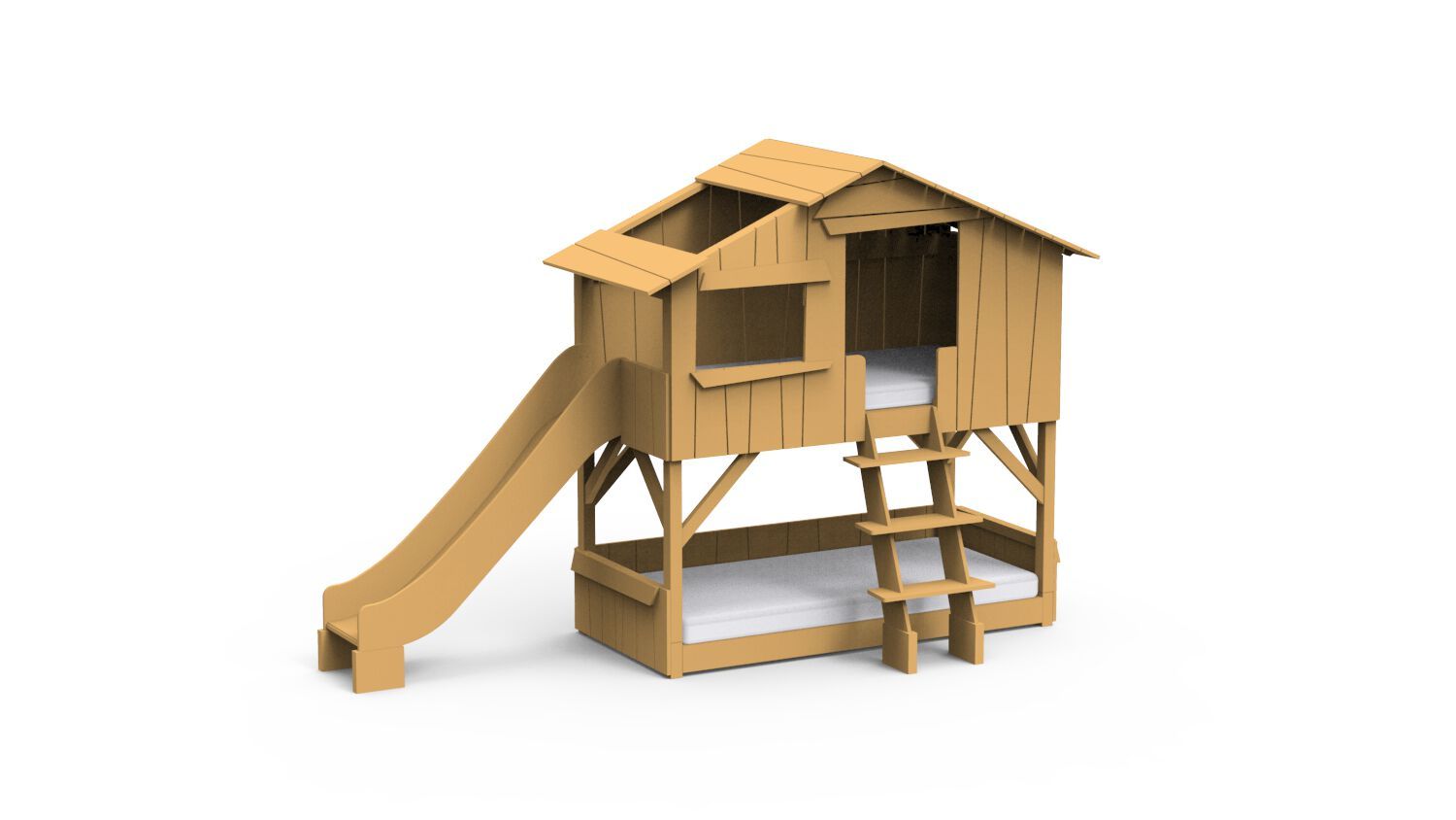МДФ двухъярусная кровать с горкой Mathy by Bols TREEHOUSE BEDS &amp ARCH-00072798 - Вид №19