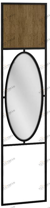1847 Панель для прихожей с зеркалом Loft Дуб Табак R-HOME 4009302H_Табак
