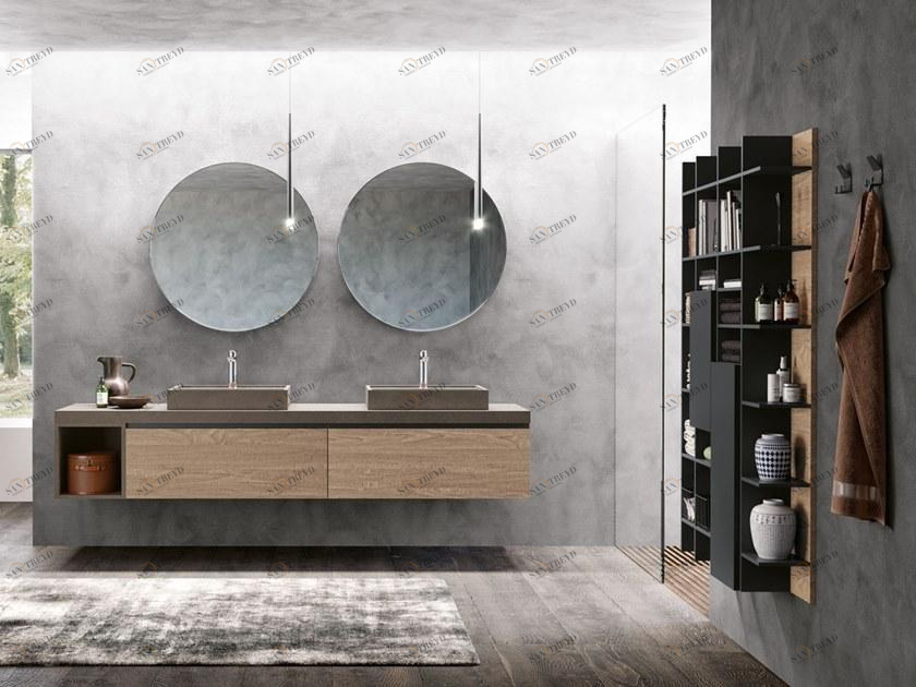 Archeda Тумба под умывальник из дерева с зеркалом Linea sun-id-1364458