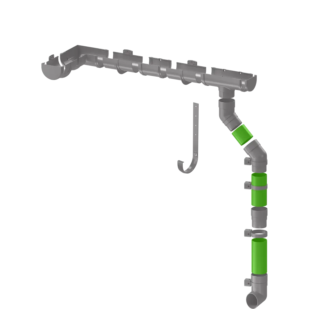 Труба водосточная Dacha 80 мм 3 м красный DÖCKE STLM-2182062 - Вид №2