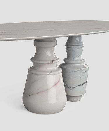 0-113 Овальный обеденный стол Pietra estremoz Boca Do Lobo  - Вид №13