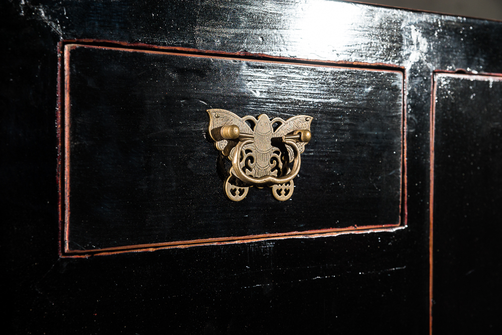 Консоль черная с ящиками и полками "Ти-чжо" ДОМАШНЯЯ ОБСТАНОВКА  017351 Черный Santreyd  - Вид №3