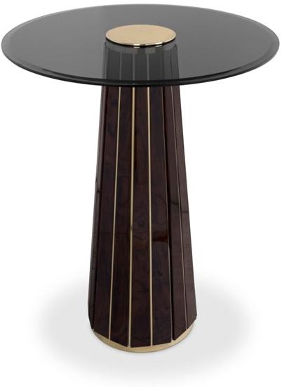 LUXXU Круглый стеклянный высокий журнальный столик Darian sun-id-1462436 - Вид №3