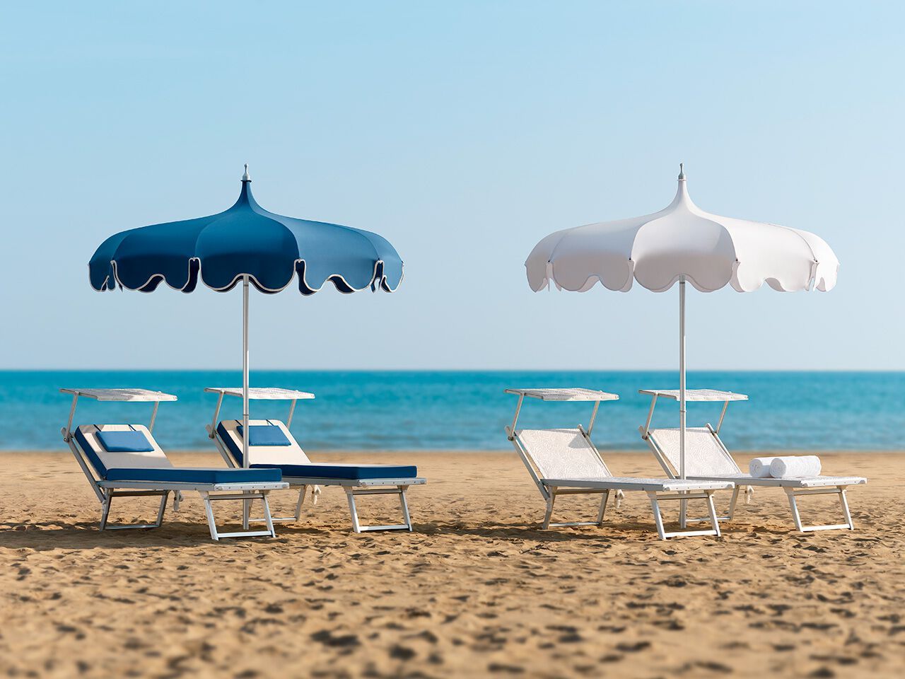 Зонтик из анодированного алюминия и акриловой ткани Crema Outdoor PAGODA ARCH-00114890 - Вид №1