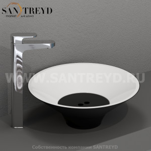 480124 Накладная раковина на столешницу  круглая Kerasan Deco