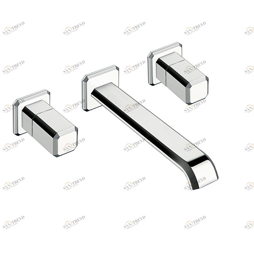 CRIIT243 Смеситель для раковины LARGE, настенный, внешние части для CRICS233 (боковые органы управления) - CRICS234 (правая сторона) со сливом Up & Down 1 "1/4 Cristina Rubinetterie 