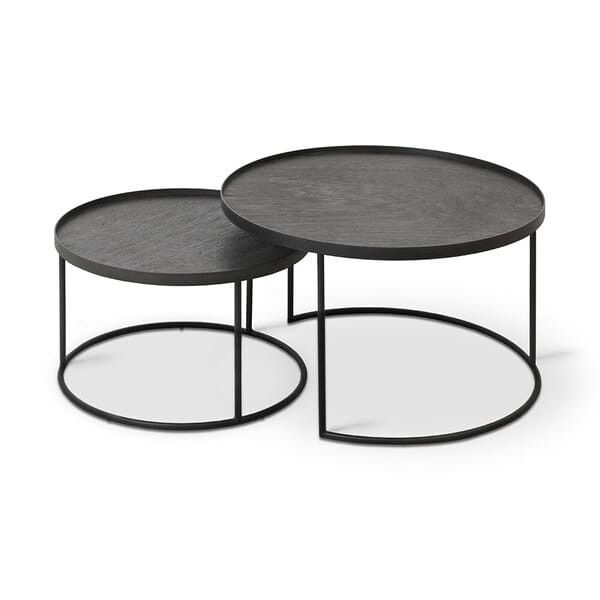 Круглый деревянный журнальный столик для гостиной Ethnicraft ROUND TRAY TABLE SET ARCH-00149057 - Вид №3