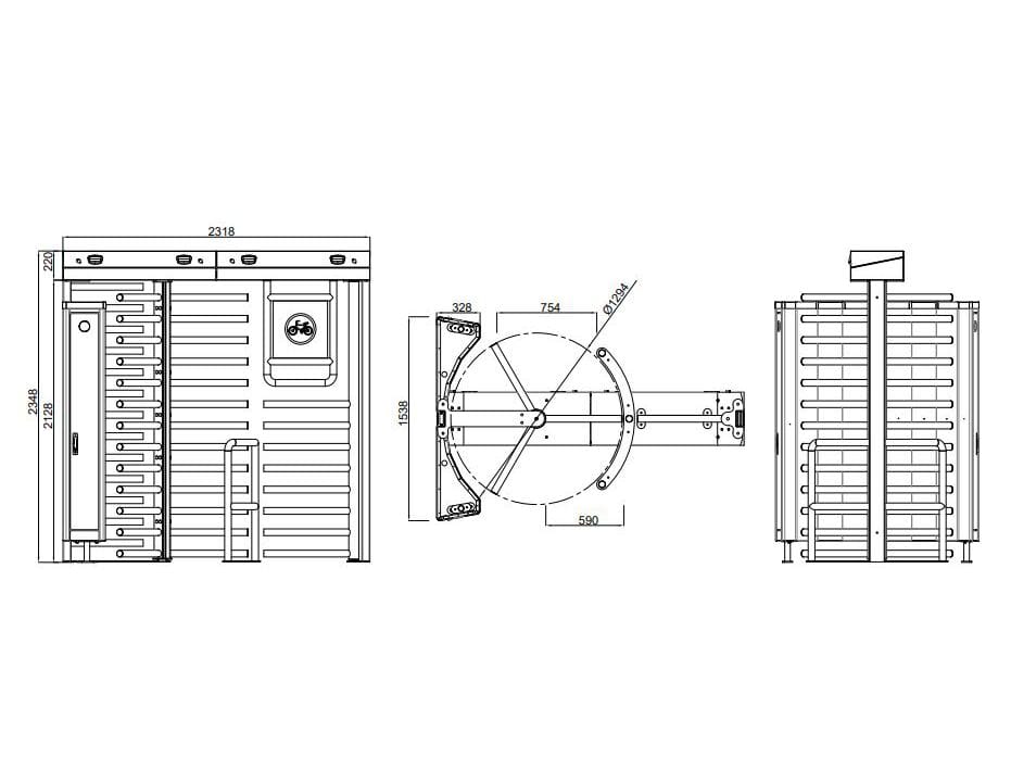 Турникет в полный рост ASSA ABLOY Entrance Systems ASSA ABLOY FT500 ARCH-00133034 - Вид №2
