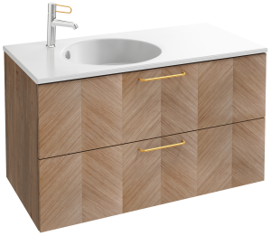 EB2524-R8-M90 Тумба под столешницу 100 см, 2 ящика, золотая ручка JACOB DELAFON ODÉON RIVE GAUCHE