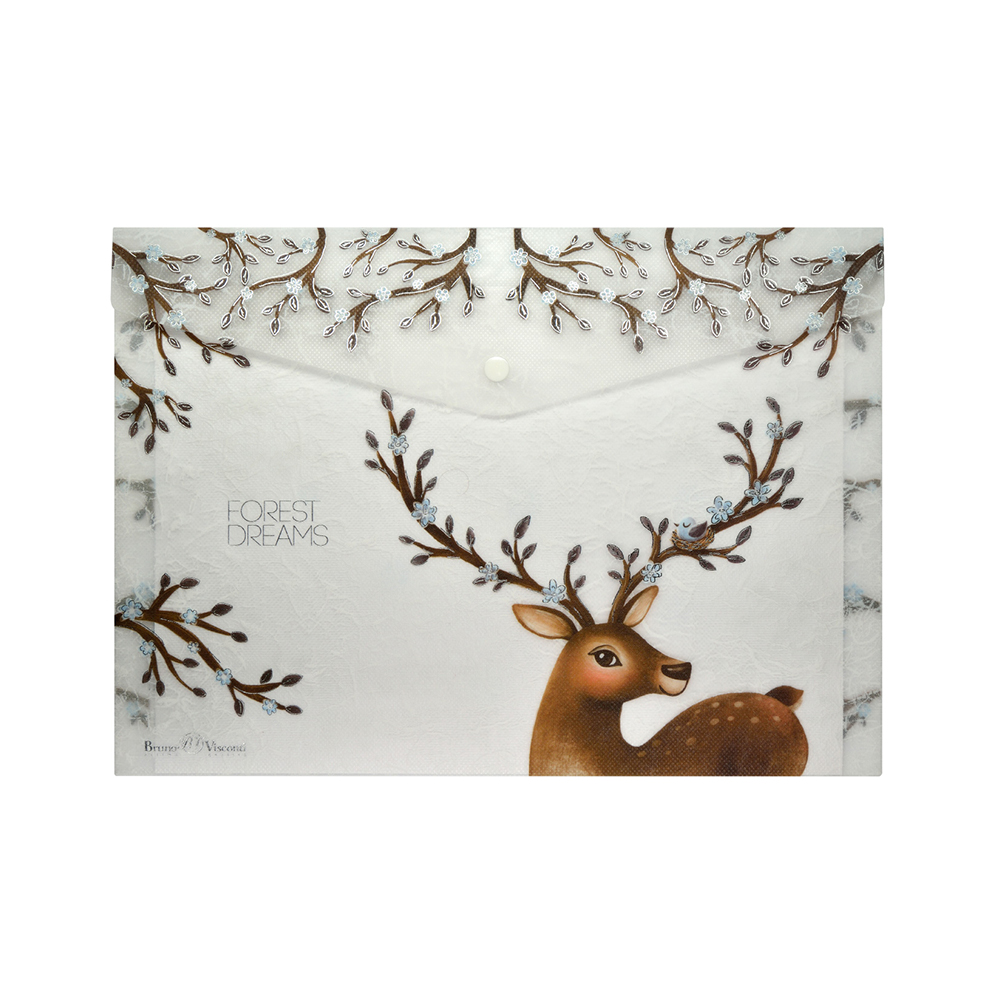 14-037/04 А4 Папка с пластиковой застежкой "FOREST DREAM" Bruno Visconti 