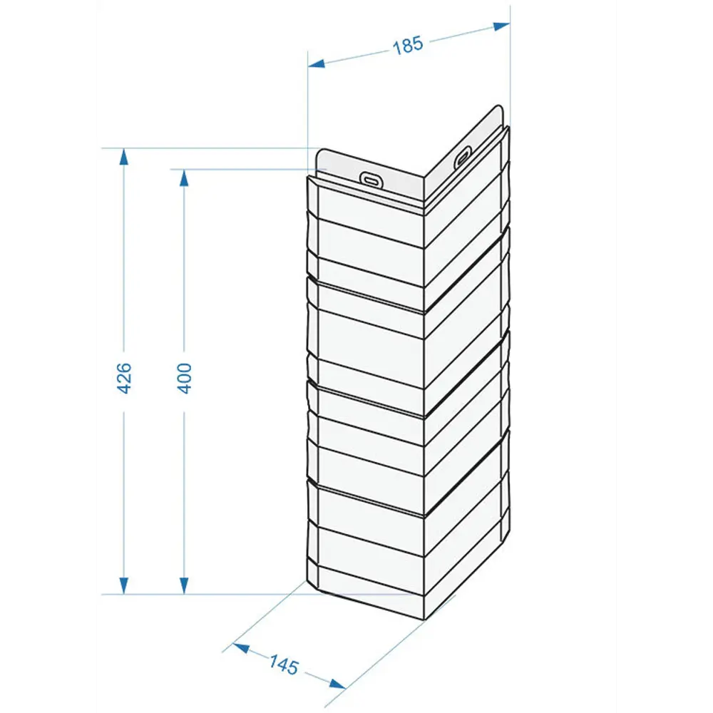85346256 Угол наружный для фасадных панелей Döcke цвет кокос STLM-1456289  - Вид №1