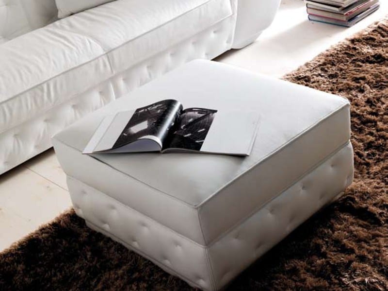 Кожаный пуф CorteZari Zoe Silver ARCH-00139388 - Вид №1