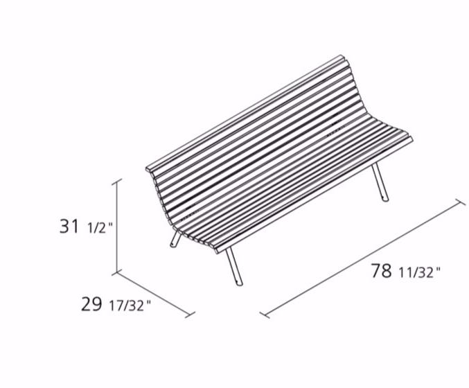Alias Скамья из алюминия и дерева со спинкой Teak setes sun-id-1397659 - Вид №4