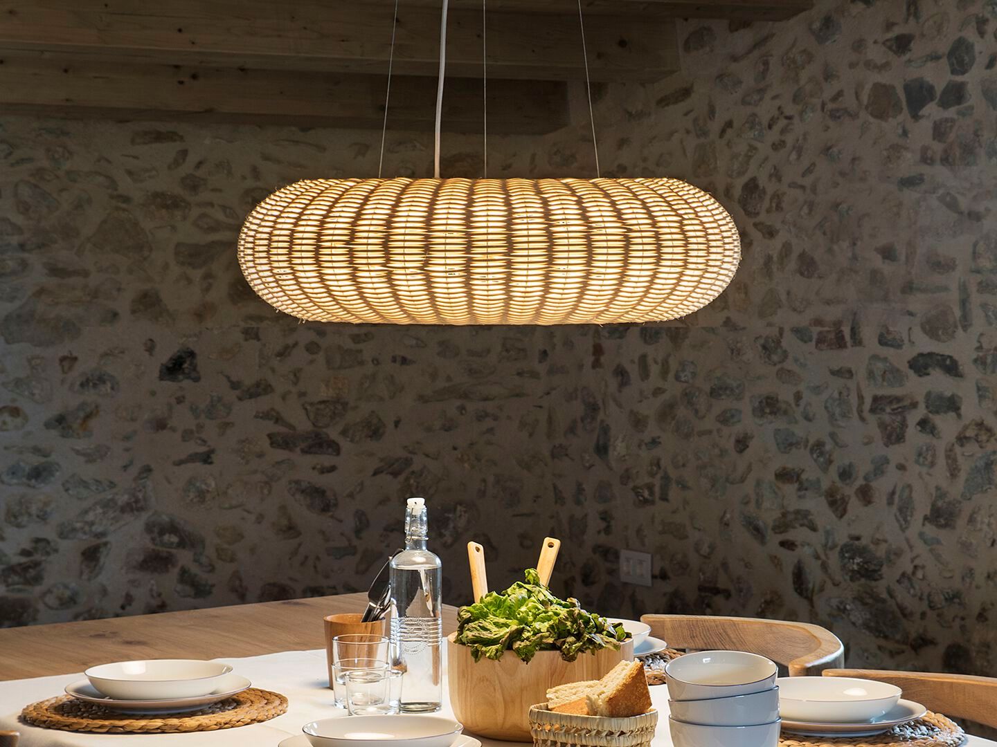 Плетеный ручной работы светодиодный подвесной светильник luxcambra Niuet ARCH-00129978 - Вид №1