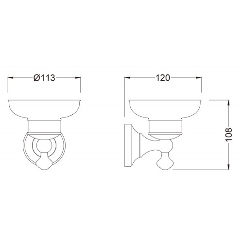 Apollo KEA-16503G Керамическая мыльница krausru  - Вид №2