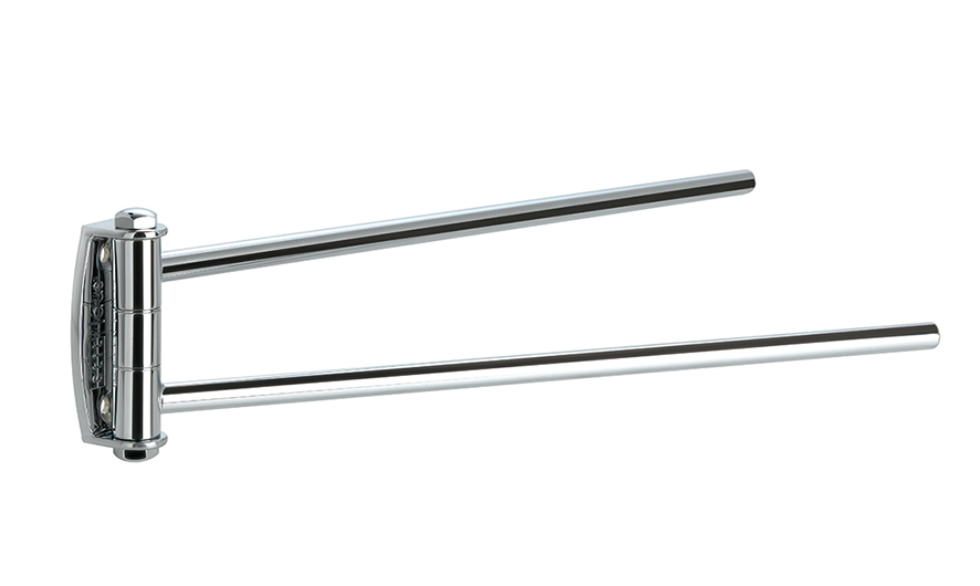 HS16(23) Stil Haus Hashi, полотенцедержатель двойной поворотный, цвет чёрный матовый