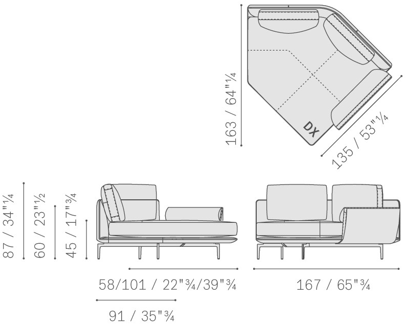 Poltrona Frau Модульный диван из кожи и ткани La collezione - divani e poltrone sun-id-1487212 - Вид №26