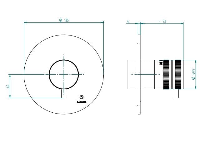Смеситель для душа Zazzeri способ ARCH-00024240 - Вид №2