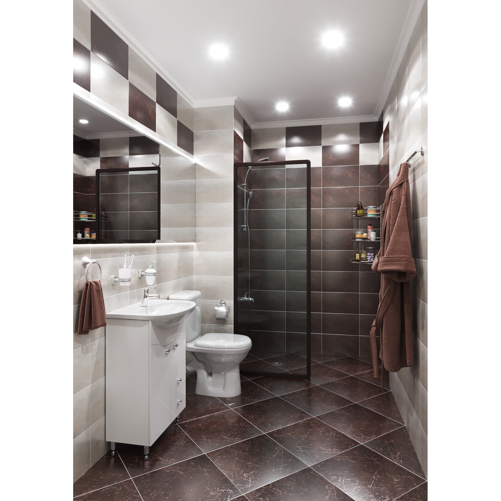 14175282 Плитка настенная 23x40 см 1.38 м2 цвет тёмно-коричневый Pietra Santreyd - Вид №3