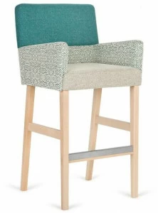 Paged Табурет высокий обитый тканью с подлокотниками Zap